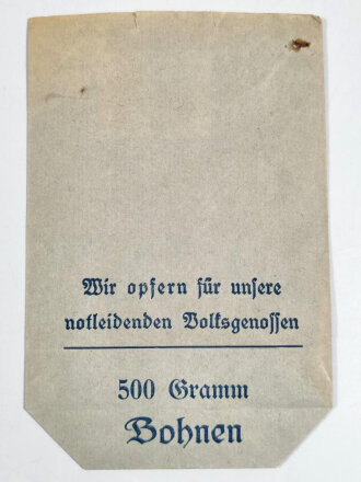 Winterhilfswerk Tüte für eine "500 Gramm...