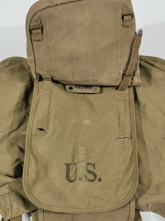 U.S. M1928 Haversack dated 1942. Incomplete, with meatcan pouch