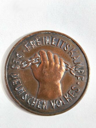 "Freiheitskampf des Deutschen Volkes" Volksentscheid 22.Dezember 1929, Medaille gegen Youngplan  30mm