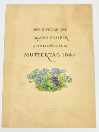 "Den Müttern und Frauen unserer Gefallenen zum Muttertag 1944", DIN A4