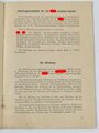 NSV Heft "Richtlinien für die Hitler-Freiplatz-Spende", datiert 1937, 30-seitig