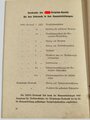 NSV Heft "Richtlinien für die Hitler-Freiplatz-Spende", datiert 1937, 30-seitig