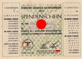 "Spendenschein" Spinnstoffe-Wäsche- u. Kleidersammlung 1944, DIN A6