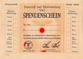 "Spendenschein" Spinnstoffe- und Schuhsammlung 1943, blanko DIN A6