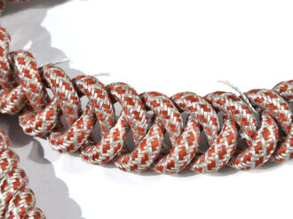 Heer, Paradefangschnur für einen Musikmeister, silberfaden mit roten Durchzügen. guter Zustand, selten