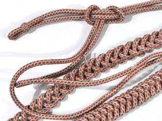 Heer, Paradefangschnur für einen Musikmeister, silberfaden mit roten Durchzügen. guter Zustand, selten