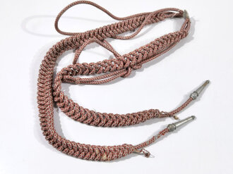 Heer, Paradefangschnur für einen Musikmeister, silberfaden mit roten Durchzügen. guter Zustand, selten