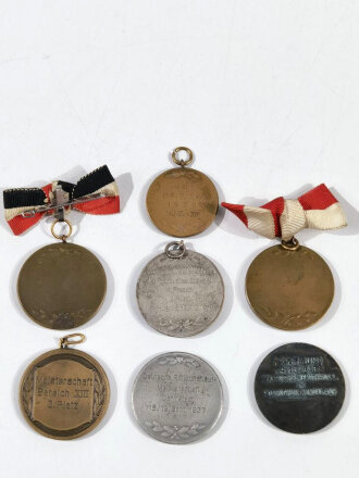 DRL/NSRL , 7 Medaillen zum Thema Eis- und Rollsport aus den 30iger Jahren