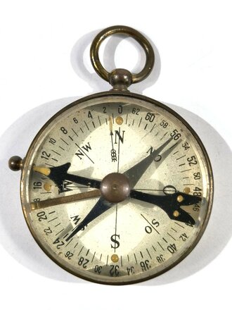 Kleiner Kompass mit Messinggehäuse, Durchmesser 45mm, sehr guter Zustand, ziviles Modell
