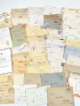 Konvolut Feldpost einer Familie aus Rüssingen ( Pfalz ) 44 Briefe, der letzte vom 31.7.44 mit Hinweis " gefallen für Großdeutschland" dazu die Todesanzeige