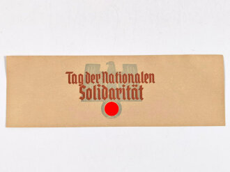 Winterhilfswerk Banderole für die Sammelbüchse "Tag der Nationalen Solidarität" 10 x 30 cm