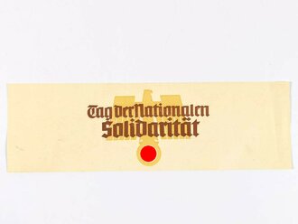 Winterhilfswerk Banderole für die Sammelbüchse "Tag der Nationalen Solidarität" 9 x 29 cm