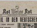 "Rot Weiss Rot - Tiefer Keil in den Deutschen Linien" Nachrichtenblatt für Österreich 2. Januar 1945, DIN A3 geknickt