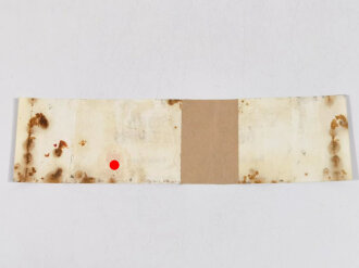 Banderole für die Sammelbüchse Gau Niederdonau "Kriegs-Hilfswerk für das Deutsche Rote Kreuz", 9 x 35 cm, verschmutzt, geklebt