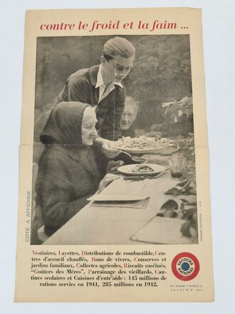 Frankreich, Plakat, datiert 1942, DIN A2, geknickt