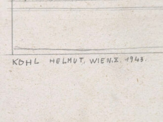 Winterhilfswerk, Zeichnung  "Kriegswinterhilfs-Werk 1942/43" ca. DIN A3