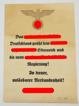 Flugblatt, "Das nationalsozialistische Deutschland...