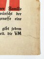 NSV/Reichsluftschutzbund RLB Hndzettel/ Anschlag "Erwirb die VM - die deutsche Volks-Gasmaske! über DIN A4, felckig, eingerissen