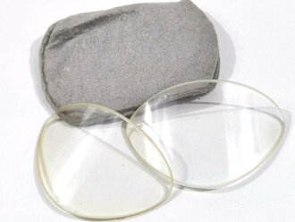 Satz Ersatzgläser in Hülle für die  Brille für Kradmelder der Wehrmacht.