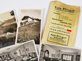 18 Ansichtskarten "Der Berghof" Obersalzberg, Landhaus des Führers. Alle in neuwertigem Zustand, in Hülle von "Foto Pfingstl" Berchtesgaden " Grösste Auswahl von Bildern und Postkarten unseres Führers"