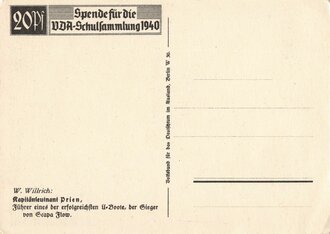 Ansichtskarte Kapitänleutnant Prien - Spende...