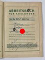 Arbeitsbuch für Ausländer, hier einer Französin, ausgestellt am 11.9.44, einmal gelocht