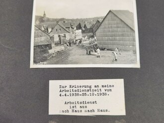 Reichsarbeitsdienst Abteilung 2/283, Fotoalbum eines Angehörigen mit 30 Fotos sowie eingeklebtem Ärmelabzeichen