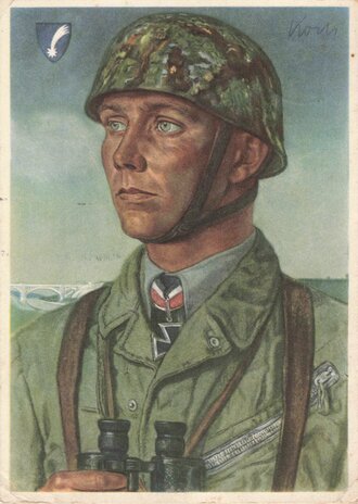 Ansichtskarte Fallschirmtruppe Willrich " Major Koch"