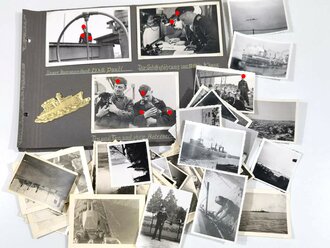 Kriegsmarine, 77 Fotos eines Geleitzugfahrers, unter anderem Vorpostenboot 811, diverse Fotos Norwegen Christiansand uvm...