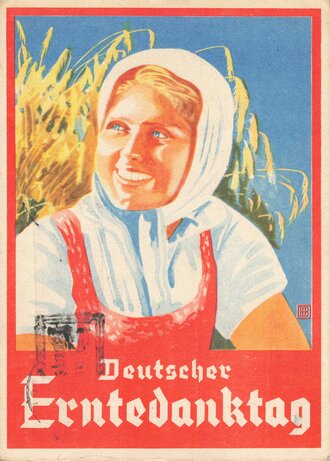 Ansichtskarte Deutscher Erntedanktag, gelaufen