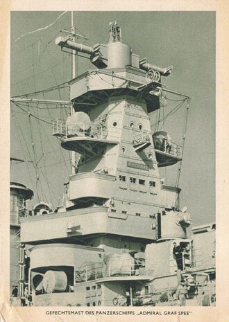Ansichtskarte "Gefechtsmast des Panzerschiffs Admiral Graf Spee"