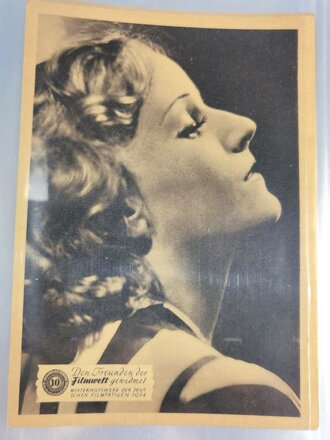 Winterhilfswerk der Deutschen Filmtätigen 1934,  16 Sammelbilder jeweils im Format 13,5 x 18,5cm, in  neuzeitlichem Album