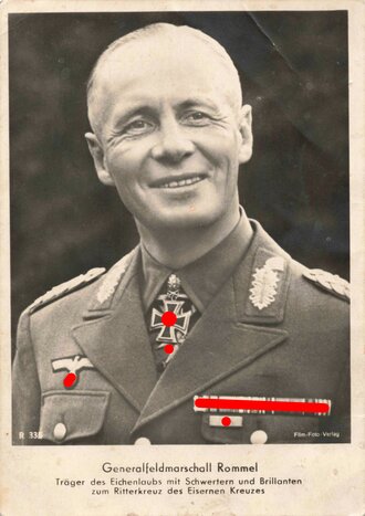 Ansichtskarte "Ritterkreuzträger des Heeres Erwin Rommel"