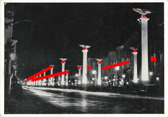 Ansichtskarte "Berlin, Unter den Linden im Festschmuck", 1937 gelaufen