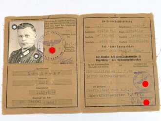 Reichsarbeitsdienst Personenausweis für einen Angehörigen der Stammdienststelle 216 Euskirchen