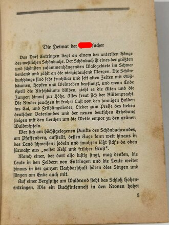 "Hermann der Hitlerjunge" Der Werdegang eines deutschen Jungen von Martin Freitag mit 80 Seiten, Widmung von 1935