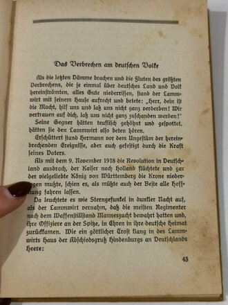 "Hermann der Hitlerjunge" Der Werdegang eines deutschen Jungen von Martin Freitag mit 80 Seiten, Widmung von 1935