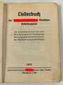 "Liederbuch der Nationalsozialistischen Deutschen Arbeiterpartei" mit 123 Seiten, datiert 1937, stärker gebraucht