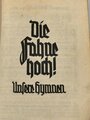 "Liederbuch der Nationalsozialistischen Deutschen Arbeiterpartei" mit 123 Seiten, datiert 1937, stärker gebraucht