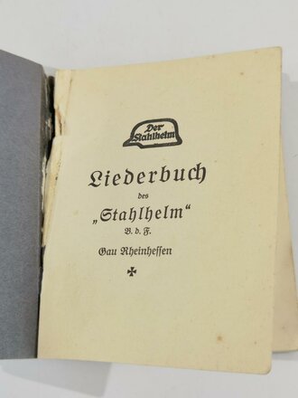 "Liederbuch des Stahlhelm Gau Rheinhessen" mit...