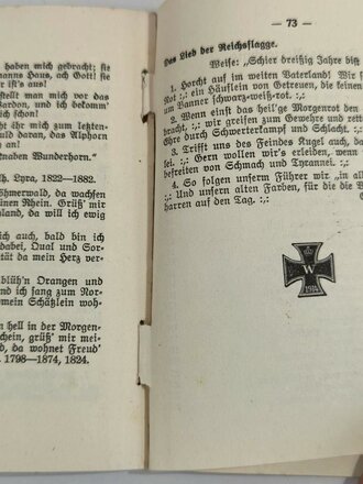 "Liederbuch des Stahlhelm Gau Rheinhessen" mit 73 Seiten