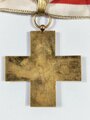 Ehrenzeichen des Roten Kreuzes 1. Klasse am Halsband, daran eine Eichenlaub das eher bei den späteren Ausführungen dazugehört.. Ausgabe 1934-1937, Ältere Sammeranfertigung