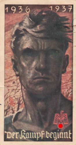 Winterhilfswerk, Türplakette Oktober  1936, 78x153mm