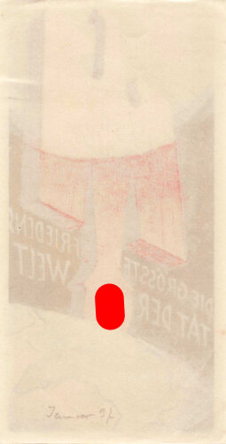 Winterhilfswerk, Türplakette Januar 1937, 78x152mm