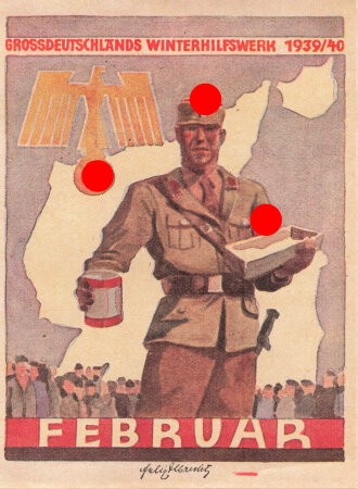 Winterhilfswerk, Türplakette Februar 1940, 85x110mm