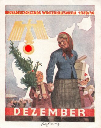 Winterhilfswerk, Türplakette Dezember 1939, 85x110mm