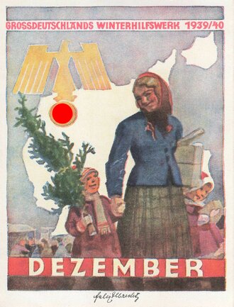 Winterhilfswerk, Türplakette Dezember 1939, 85x110mm