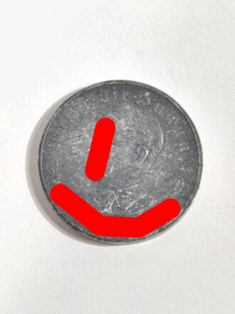 Winterhilfswerk kleine Medaille aus Zink "R.D.B. sammelt für das WHW"