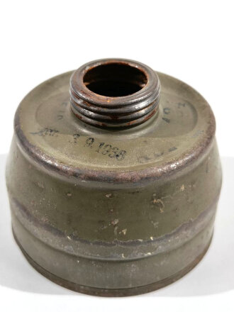 Reichswehr Filtereinsatz / Gasmaskenfilter datiert 1938