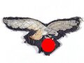 Luftwaffe, handgestickter Adler für eine Schirmmütze der Offiziere